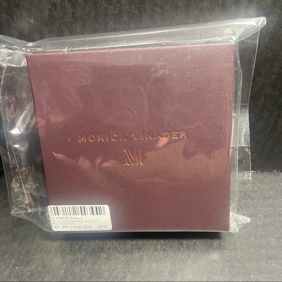 BNIB MONICA VINADER FRIENDSHIP BRACELET YELLOW GOLD PLATED BLUE STRAP PRICE FIRM - Picture 9 of 10